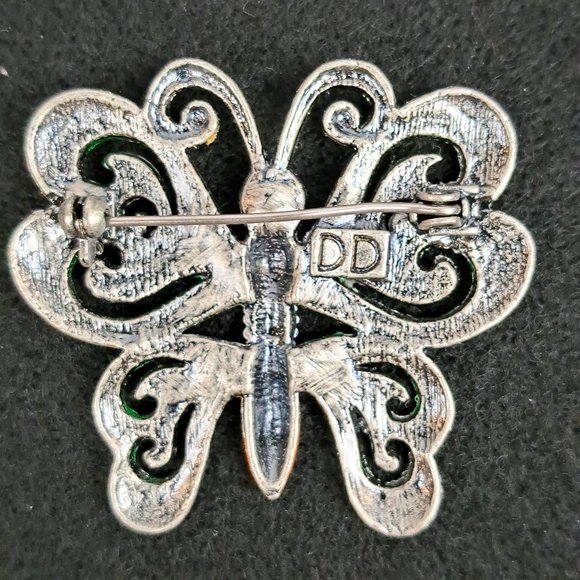 Vintge DD Butterfly Brooch - Picture 5 of 10